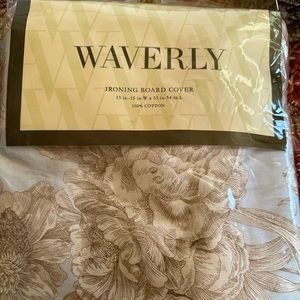 WAVERLY NWT Ironing Board Cover: Blue and Tan Toile Cotton